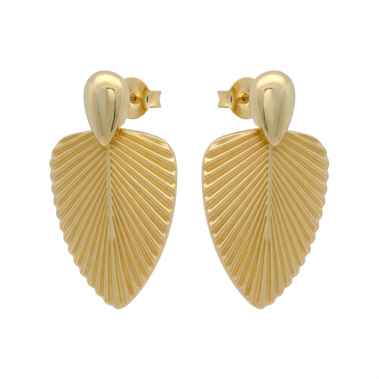 Cercei Aur 14 K dama frunza Splendit