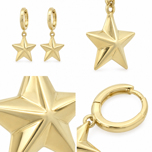 Cercei Aur 14K dama Star