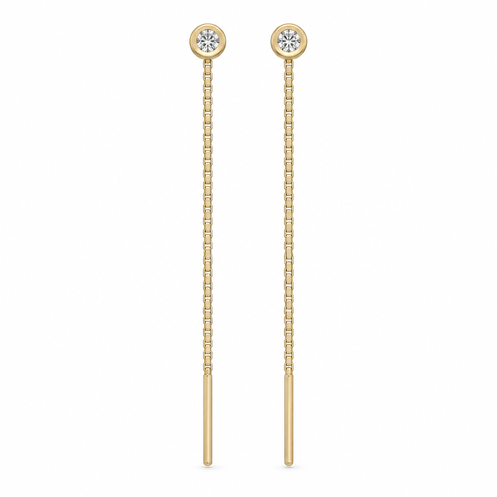 Cercei Aur 14K Lantisor "Punct de lumina"