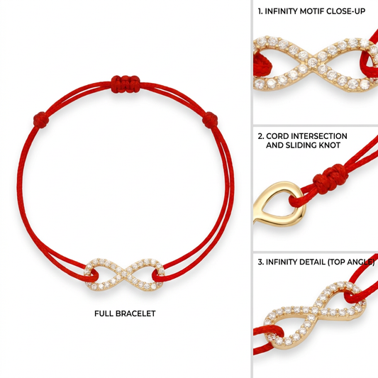 Bratara Aur 14K Snur Infinit Stones