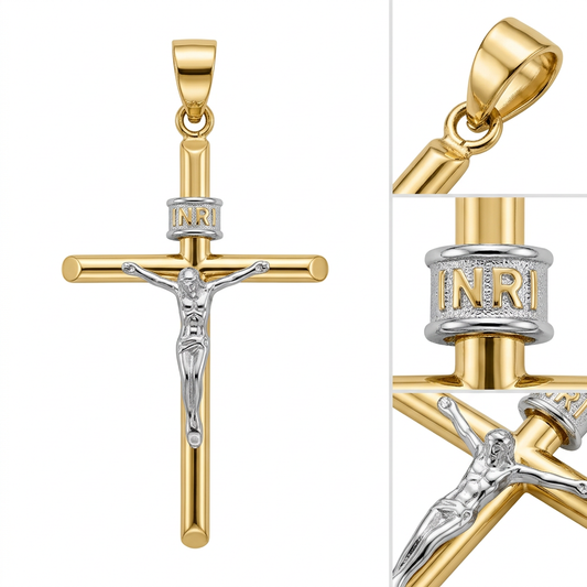 Pandantiv Aur 14K Cruciulita Iisus