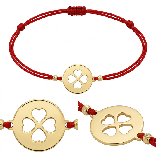 Bratara Aur 14K Snur Round Trifoi