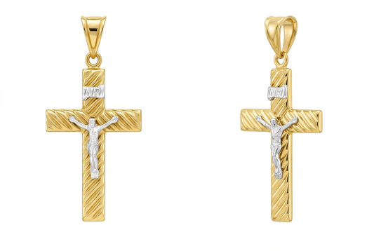 Pandantiv Aur 14 K Cruciulita Infinity