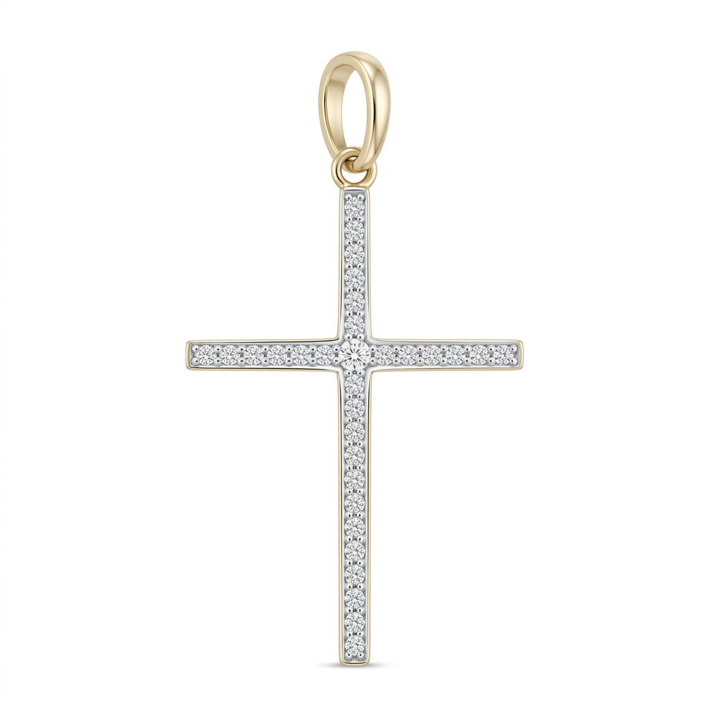 Pandantiv Aur 14K Cruciulita Stone Edition Mica