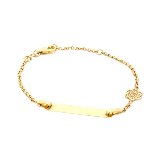 Bratara copii "Floricica 7 pietre" cu placuta - Antonia Gold