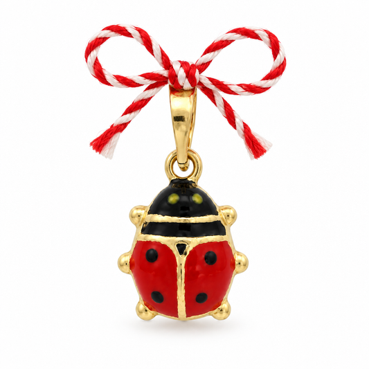 Pandativ Aur 14 K martisor "Gargarita rosie"