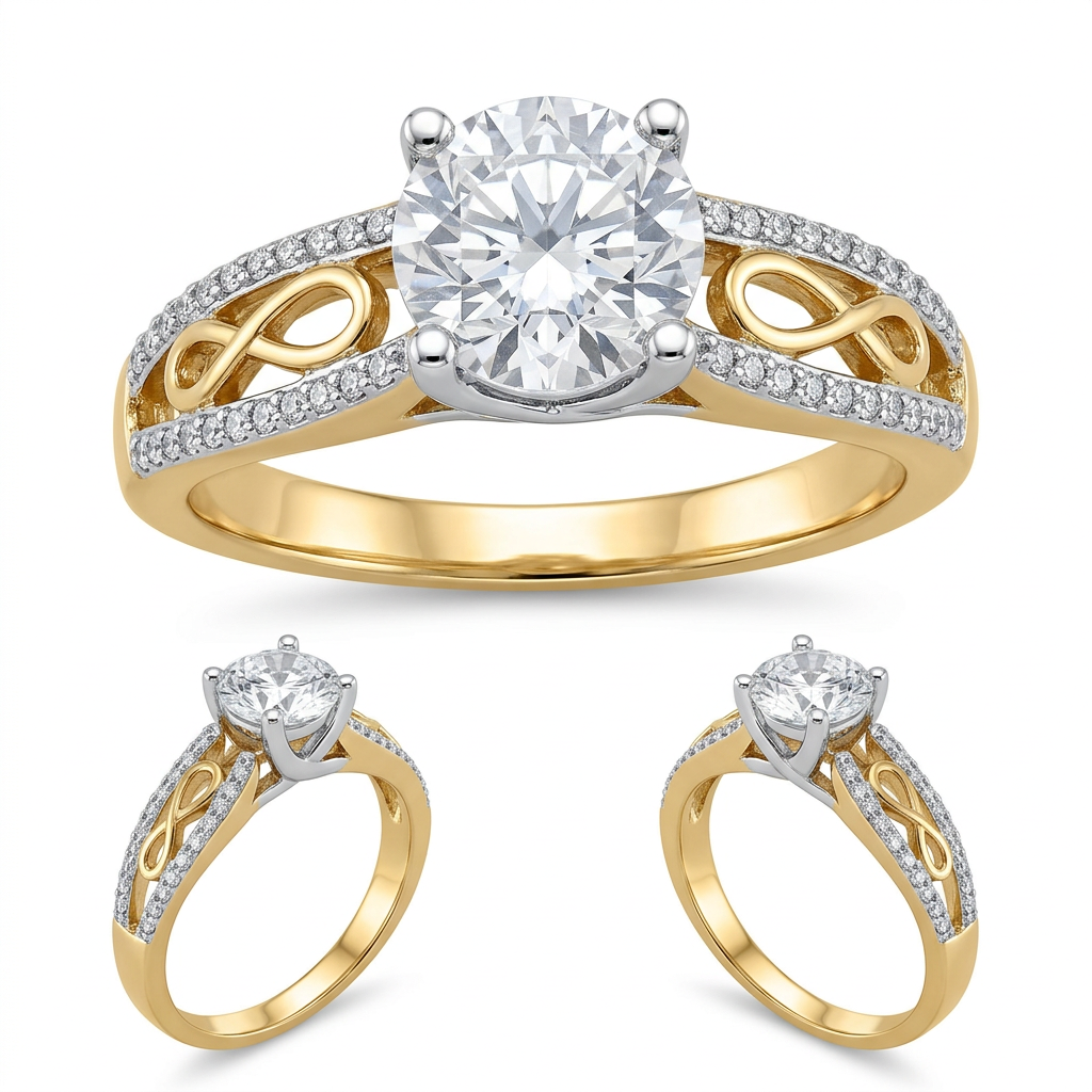 Inel Aur 14K Infinity Stu Logodna