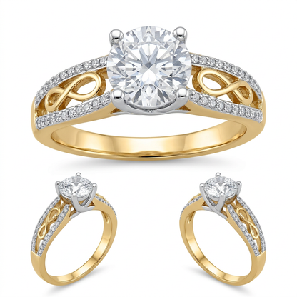 Inel Aur 14K Infinity Stu Logodna