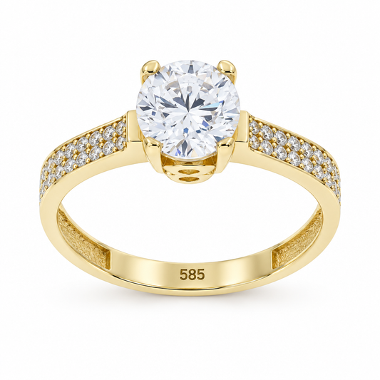 Inel Aur 14 K Charm Logodna