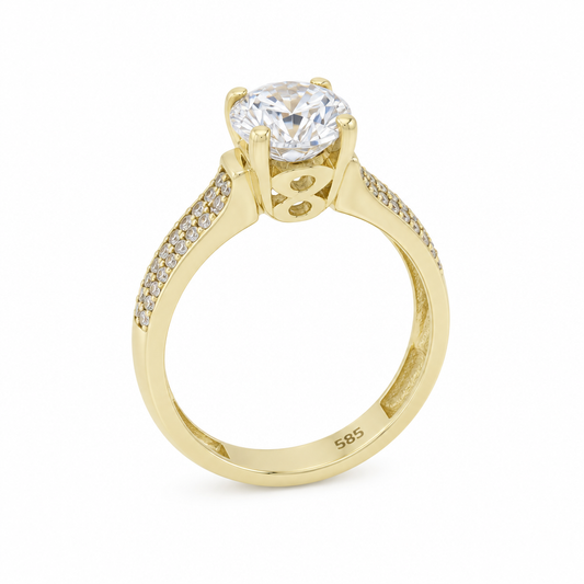 Inel Aur 14 K Charm Logodna