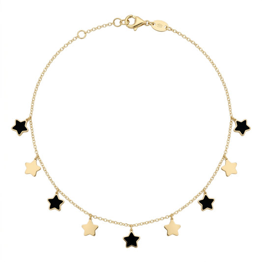 Lantisor Aur 14K Stars of Night