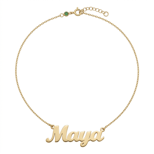 Nume Aur 14K Nume MAYA cu lantisor