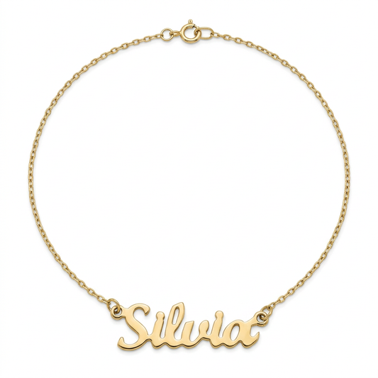 Lantisor Aur 14K Nume SILVIA cu lantisor