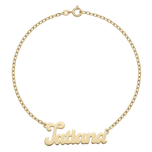 Nume Aur 14K Nume TATIANA cu lantisor