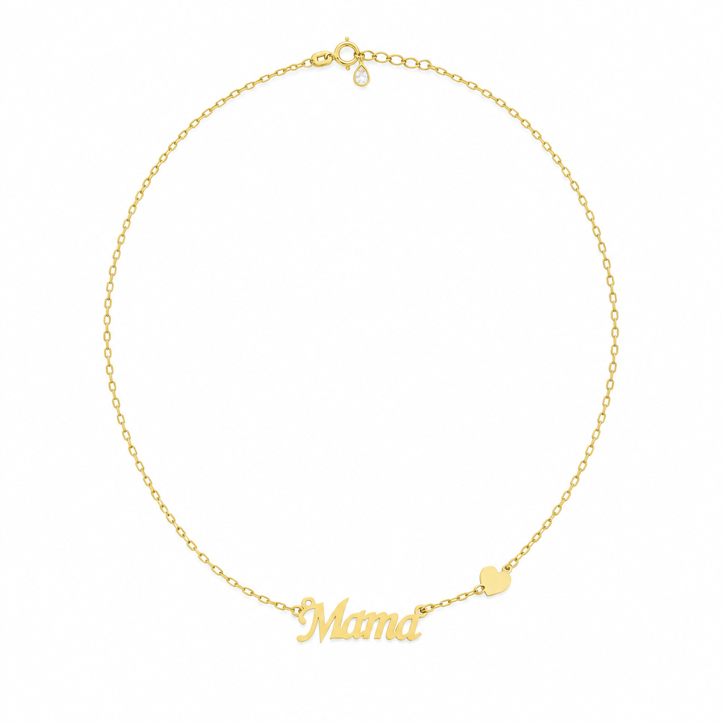 Lant Aur 14K "MAMA si inimioara"