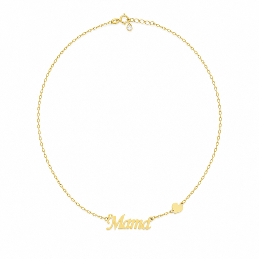 Lant Aur 14K "MAMA si inimioara"