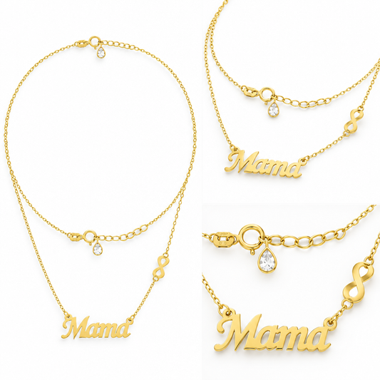 Lant Aur 14K "MAMA si infinit"