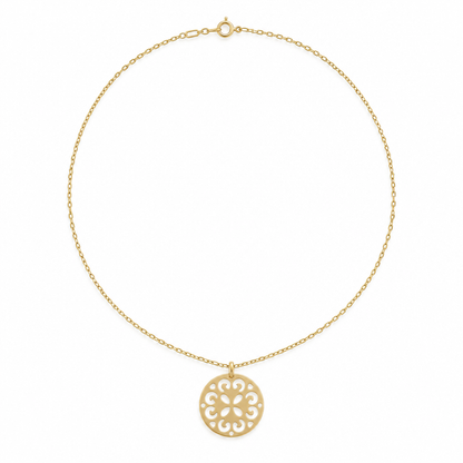Lantisor Aur 14 K "Mandala - Floare"