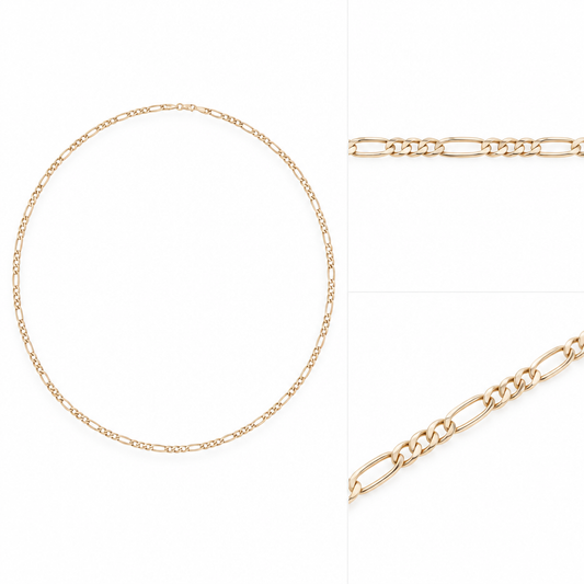 Lant Aur 14 K Figaro clasic