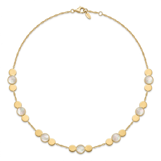 Lantisor Aur 14K dama Madre Perla