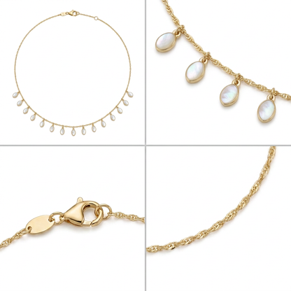 Lantisor Aur 14K Madre Perla Sidef