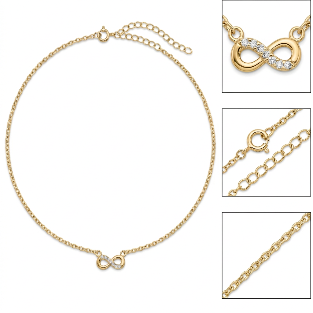 Lantisor Aur 14K Infinit Love