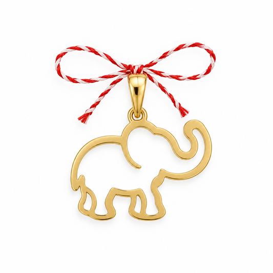 Pandativ Aur 14 K martisor "Elefant"
