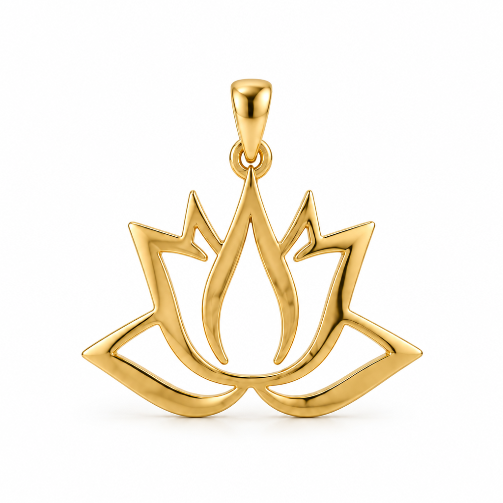 Pandativ Aur 14 K martisor "Floare de Lotus"