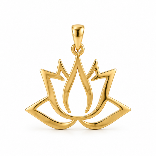 Pandativ Aur 14 K martisor "Floare de Lotus"
