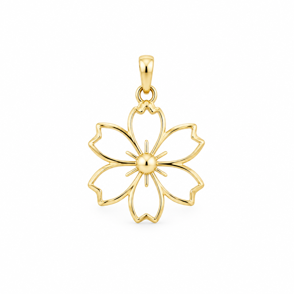 Pandativ Aur 14 K martisor Floare mare