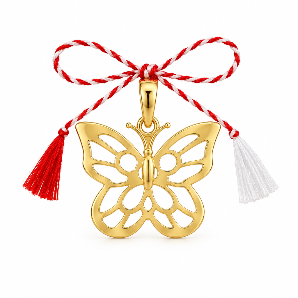 Pandativ Aur 14 K martisor Fluture