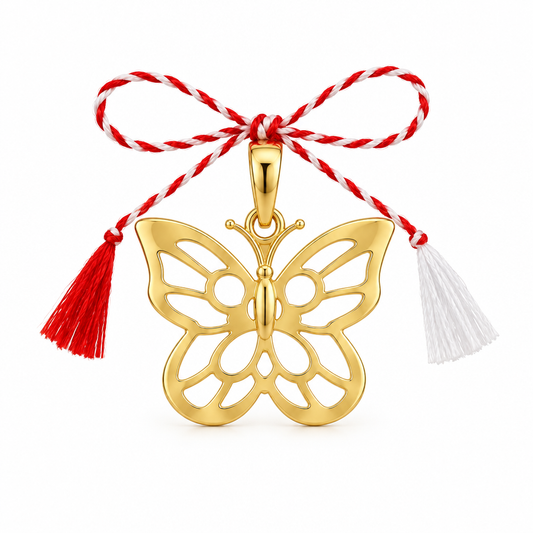Pandativ Aur 14 K martisor Fluture