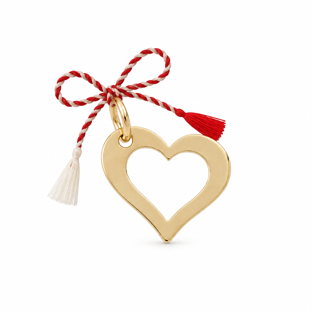 Pandativ Aur 14K martisor "Inimioara"