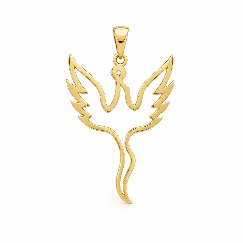 Pandativ Aur 14 K martisor "Pasarea Phoenix"