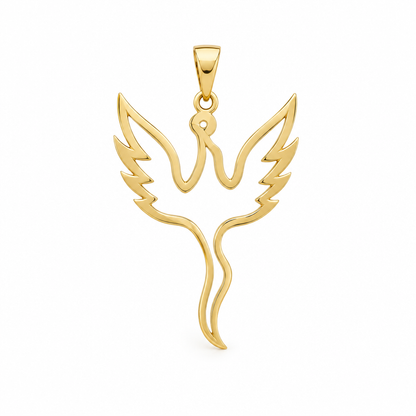 Pandativ Aur 14 K martisor "Pasarea Phoenix"