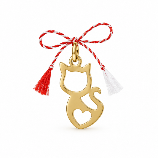 Pandativ Aur 14 K martisor Pisicuta