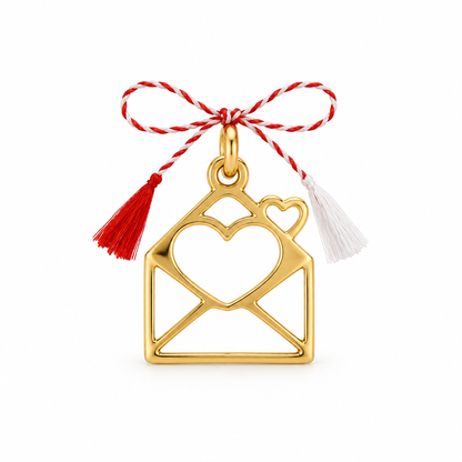 Pandativ Aur 14 K martisor "Plicul Iubirii"