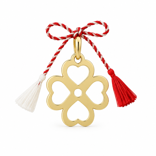 Pandativ Aur 14 K martisor Trifoi