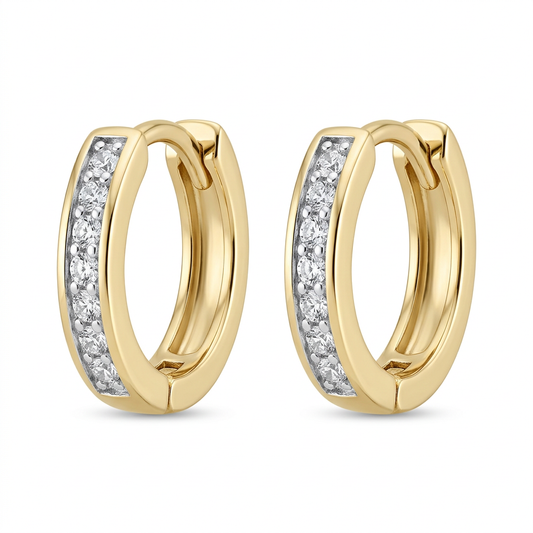 Cercei Aur 14K copii Creole Whity