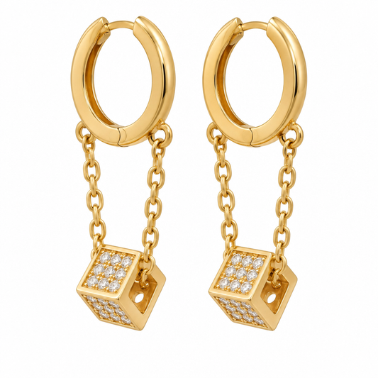 Cercei Aur 14K dama Cubic