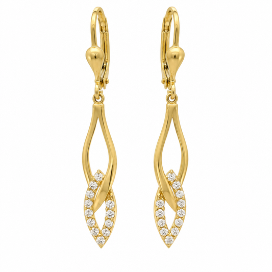 Cercei Aur 14 K dama Doubles