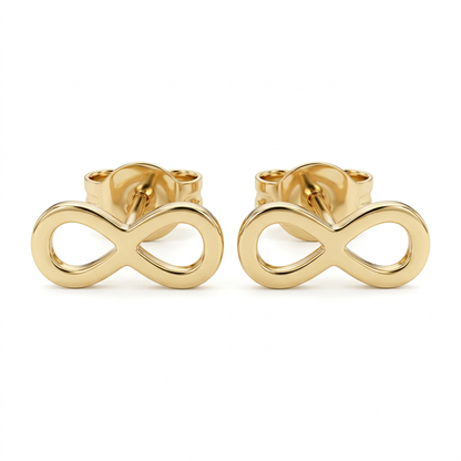 Cercei Aur 14K surub dama Infinity