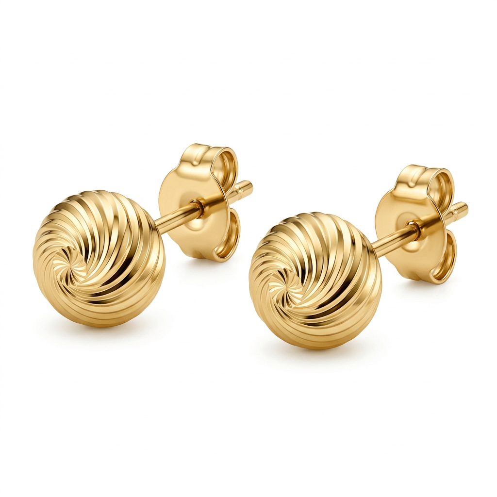 Cercei Aur 14K surub dama Bila Spirala