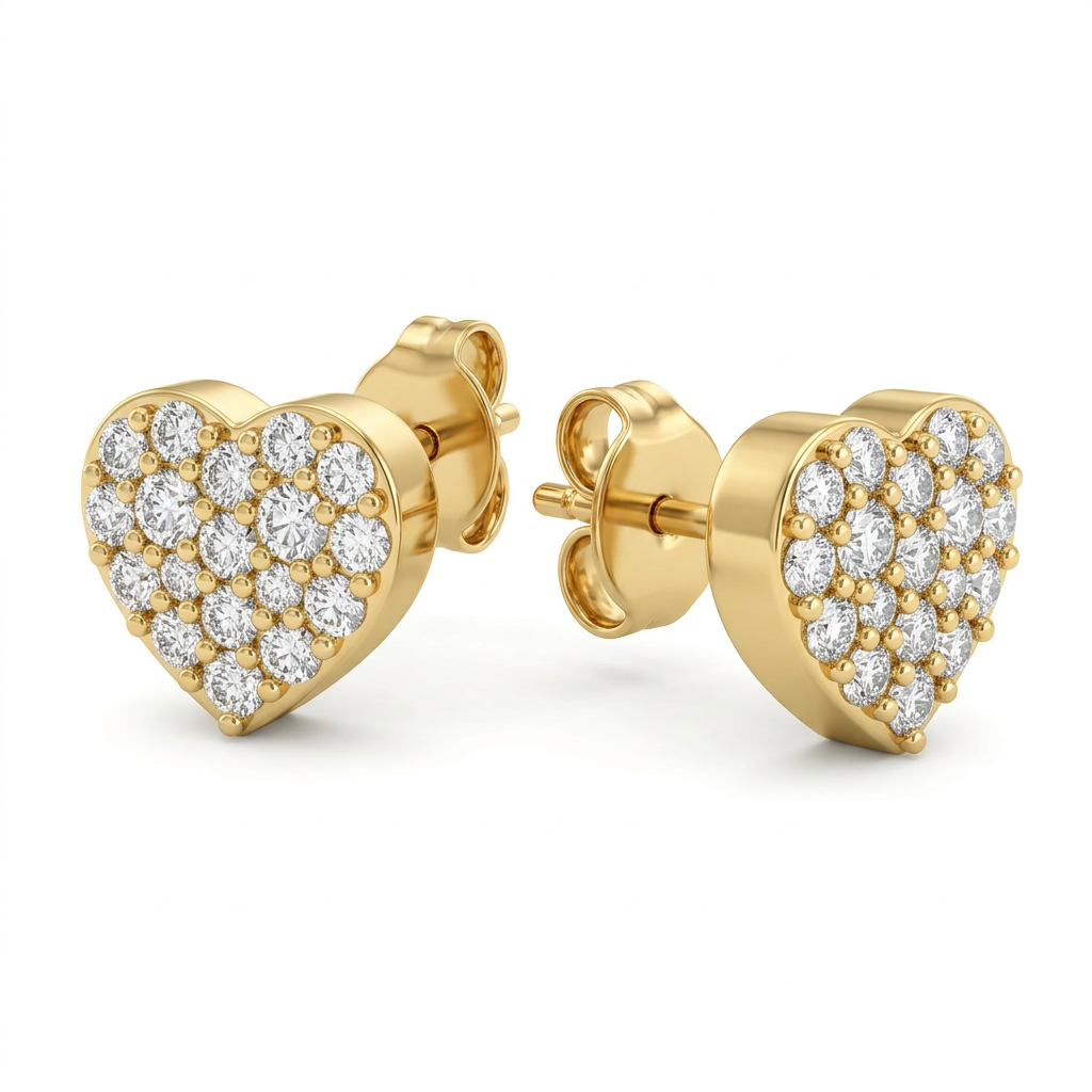 Cercei Aur 14K surub dama Light Heart