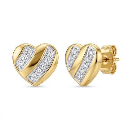 Cercei Aur 14K surub dama Inima Lovly