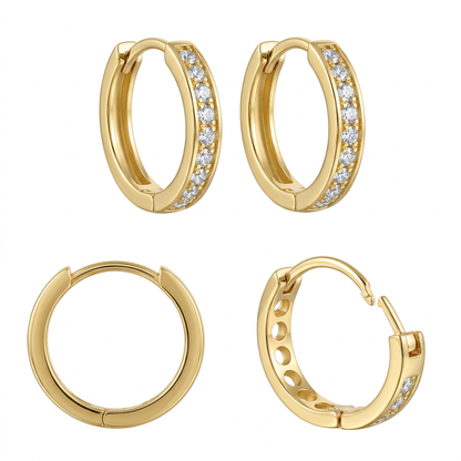 Cercei Aur 14K copii Creole  Whitter Bigi