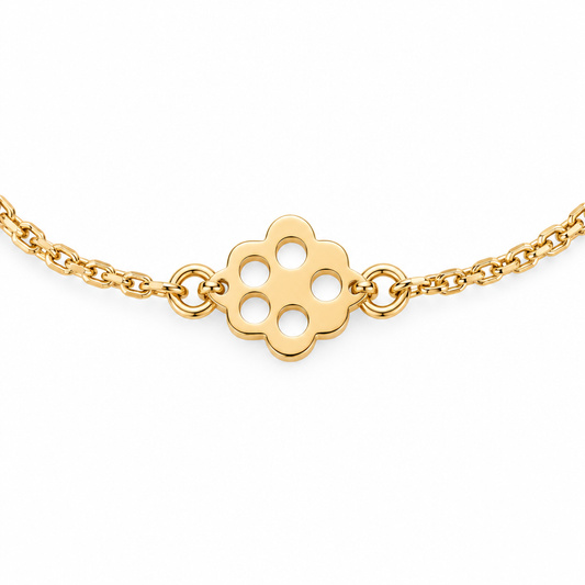 Bratara Aur 14K dama Lucky Hamsa