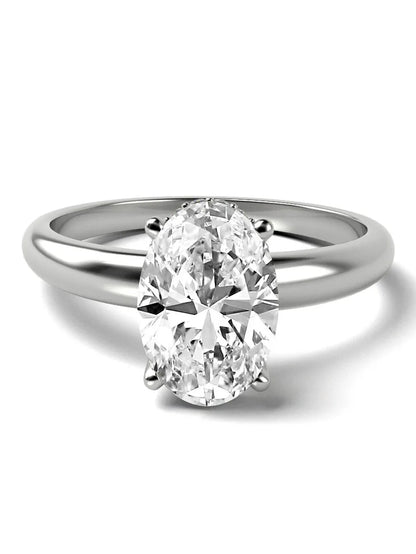 Inel Logodna cu Diamante Oval Brilliant 071 GIA - Antonia Gold