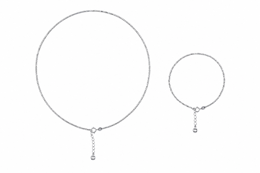 Set Aur 14 K lantisor si bratara model Venetian