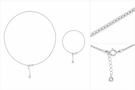 Set Aur 14 K lantisor si bratara model Venetian